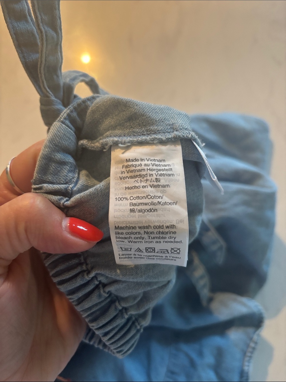 J. Crew Light Blue Denim Ruffle Wrap Skirt - Picture 3 of 4